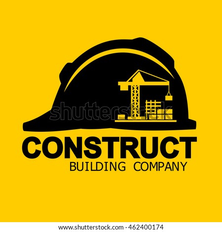 Construct building logo, Industrial working concept icons vector.