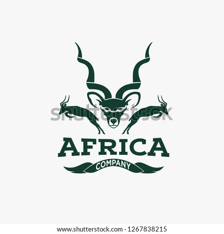 animal from africa illustration vector logo