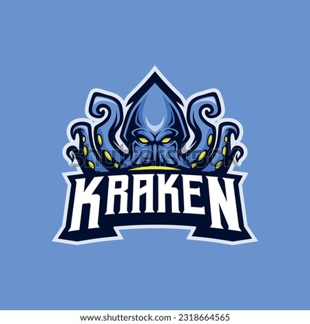 Kraken logo esport mascot design