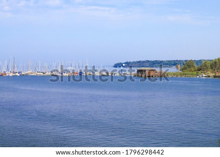 Similar – Image, Stock Photo View from Altefähr to Stralsund, Rügen