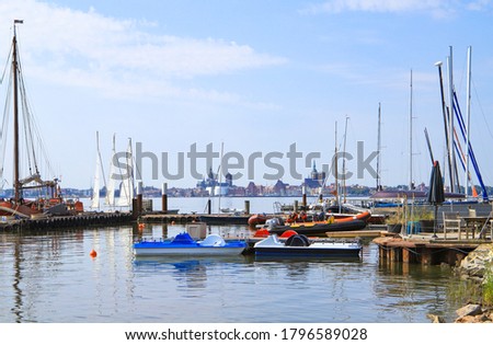 Similar – Image, Stock Photo View from Altefähr to Stralsund, Rügen