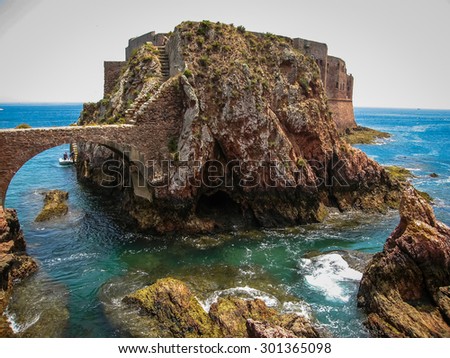 Image of fort of St John  Baptist in Berlenga island, Portugal