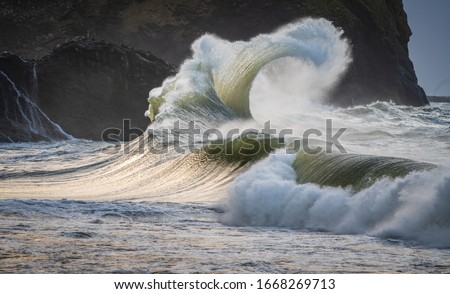 Similar – Image, Stock Photo View of the lighthouse and cliffs at Cape St. Vincent at sunset. Continental Europe’s most South-western point, Sagres, Algarve, Portugal.