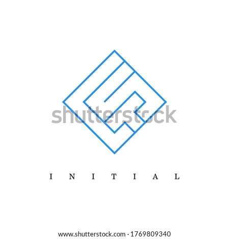 CTS logo letter, in geometric style vector.