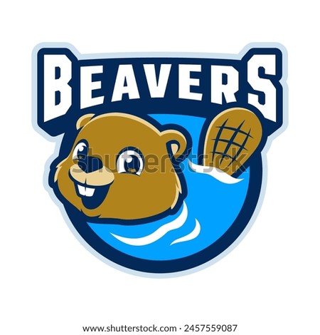 BEAVERS CARTOON MASCOT LOGO DESIGN