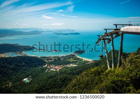 Similar – Image, Stock Photo Langkawi Cable Car Summer