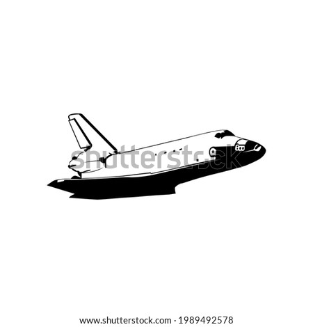 Illustration Vector graphic of shuttle plane design