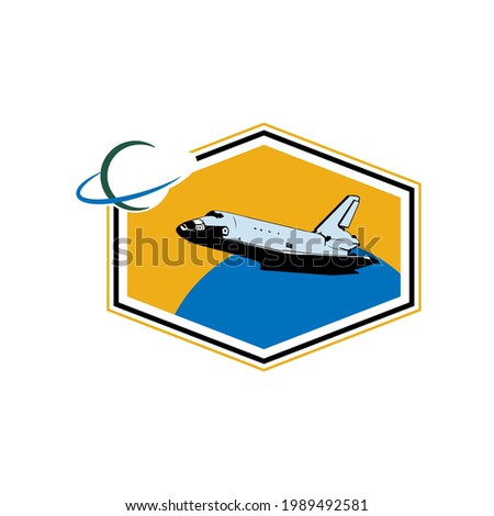 Illustration Vector graphic of shuttle plane design