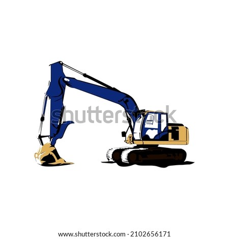 Illustration Vector Graphic of Excavator template