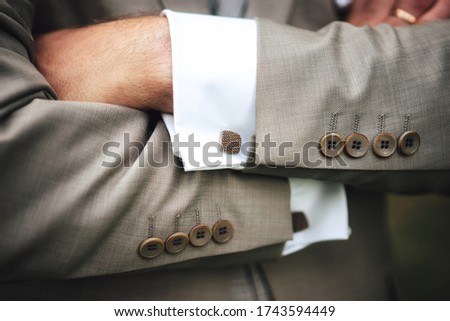Similar – Image, Stock Photo Suit jacket with buttons