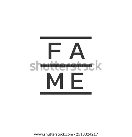 Fame logo, icon, vector illustration