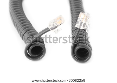 Feeling communication: concept of two phone cords emotion