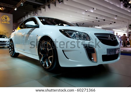 MOSCOW, RUSSIA - AUGUST 26: Opel Insignia is presented on 26 August 2010, Moscow, Russia. Moscow International Autosalon is the largest in Eastern Europe