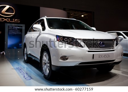 MOSCOW, RUSSIA - AUGUST 26: Lexus Full Hybrid RX 450h is presented on 26 August 2010, Moscow, Russia. Moscow International Autosalon is the largest in Eastern Europe