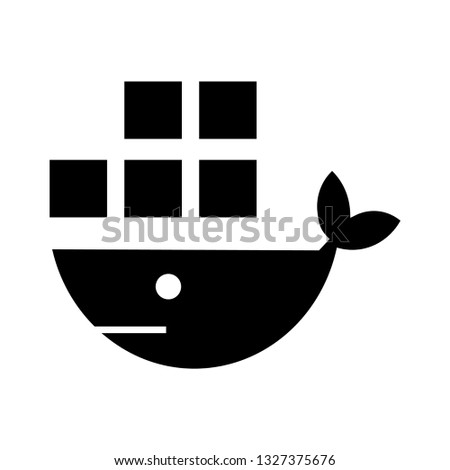 docker whale favorites icon vector
