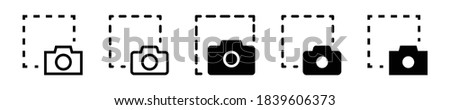 screen shoot, camera capture, screen capture icon set. screen snip, snipping tool, camera shutter, screenshot icon - stock vector