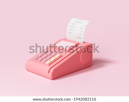 Pos terminal payment methods, online shopping payment by credit card 3d render illustration