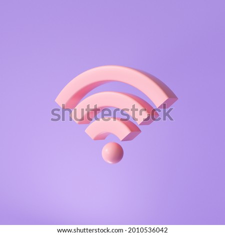 3D Wi-Fi icon design concept. wifi symbol. 3d render illustration. Stock fotó © 