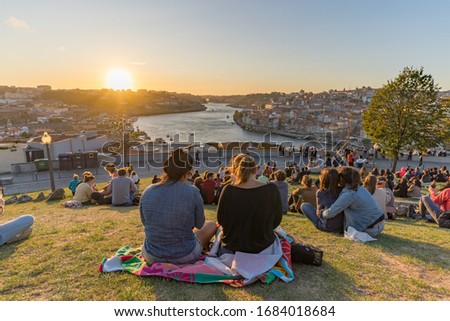 Similar – Foto Bild porto city flusslandschaft sonnenuntergang