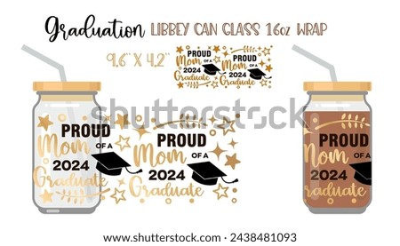 Printable Full wrap for libby class can. A pattern with Graduate symbols. Scroll, graduate s hat