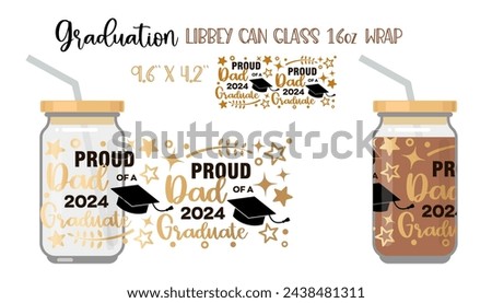 Printable Full wrap for libby class can. A pattern with Graduate symbols. Scroll, graduate s hat