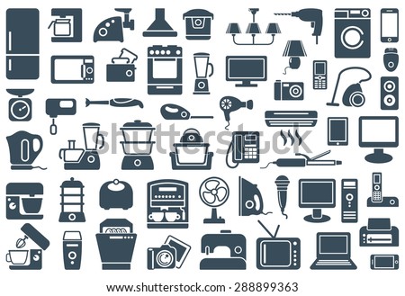 Household appliances icons
