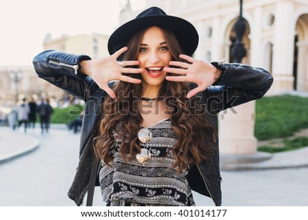 Similar – Image, Stock Photo Laughing woman in Paris