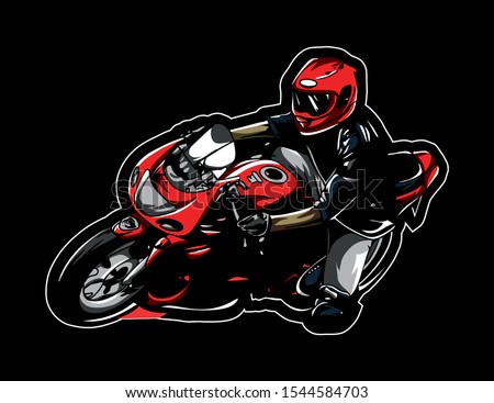 Illustration Montorcycle Kawasaki Ninja Vecto Very Awesome