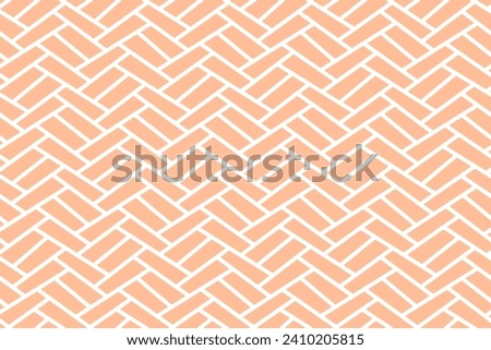 Seamless line background stylish all over chevron pattern abstract minimalist fabric print classy colorful ornament herringbone graphic style. Casual repeating textile design, white, peach fuzz colors