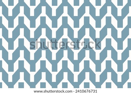 Seamless zigzag line background stylish all over chevron pattern abstract minimalist fabric print classy colorful ornament herringbone graphic style. Casual repeating textile design, white, blue color