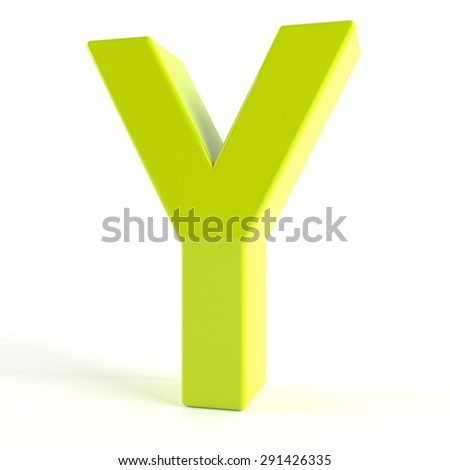 3d Green Letter Y Stock Photo 291426335 : Shutterstock