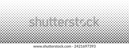 horizontal black halftone of arrow design for pattern and background.