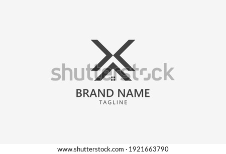 Letter X House Logo Design Vector Template suitable for real estate or property apartment logo brand