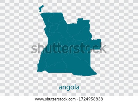 angola map vector, isolated teal color on transparent background