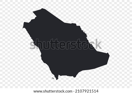 Saudi Arabia map vector, Not isolated on transparent background