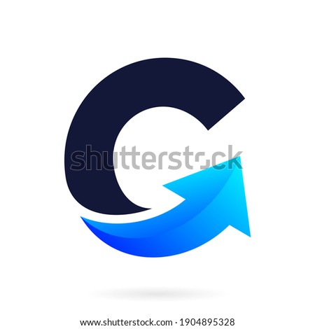 growth arrow letter g logo
