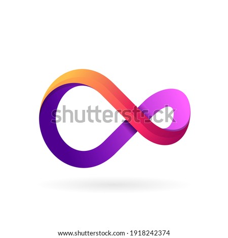 gradient infinity logo modern concept