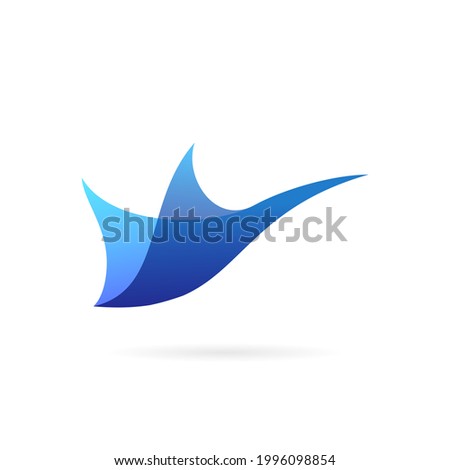 blue Stingray vector logo design