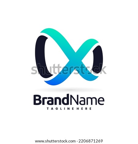 letter X infinity logo design