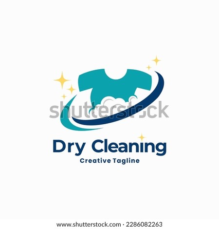 laundry company logo design illustration