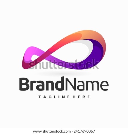 infinite shape logo design template,infinite shape logo design template, colorful infinity logo design