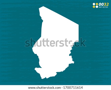 Vector of Chad map on dark background.