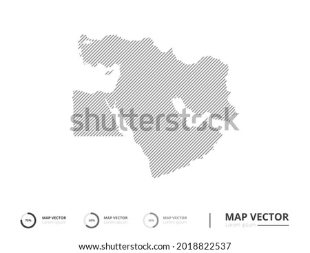 Middle East map abstract line gray on white background vector for presentation. Creative concept for infographic.