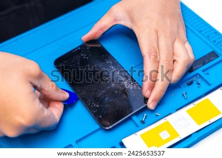 Similar – Image, Stock Photo unrecognizable person cracking an egg in a bowl