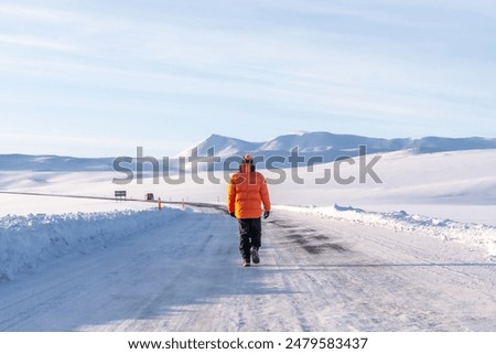 Similar – Image, Stock Photo Road on the Icelandic Peninsula Snaefellsnes