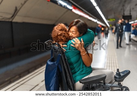 Similar – Image, Stock Photo Patience on the platform