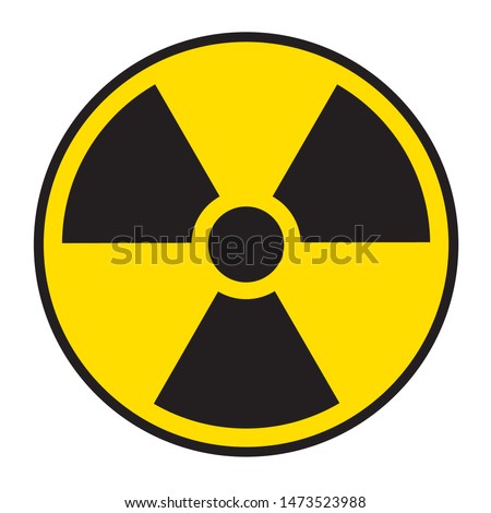 Radiation symbol. Radiation warning sign, isolated on white background. The radiation icon. Vector illustration