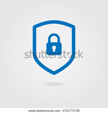 Web security icon shield. 