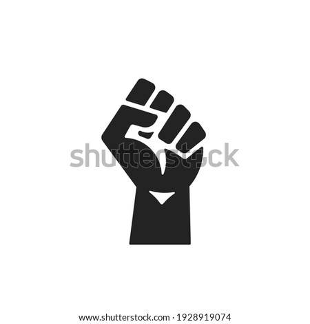 Revolution Protest Raised Fist Symbol. Web Icon Logo Template Design Element.