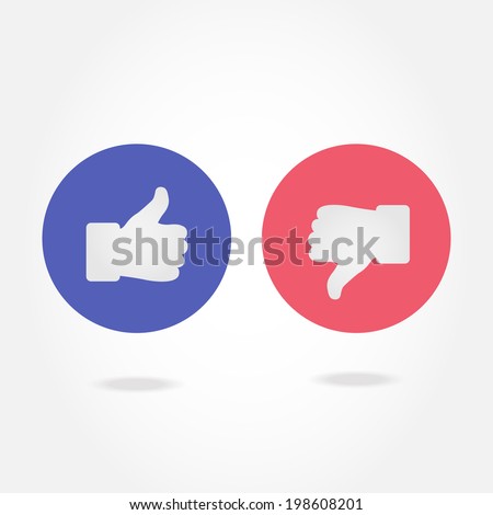 Like and dislike symbol.